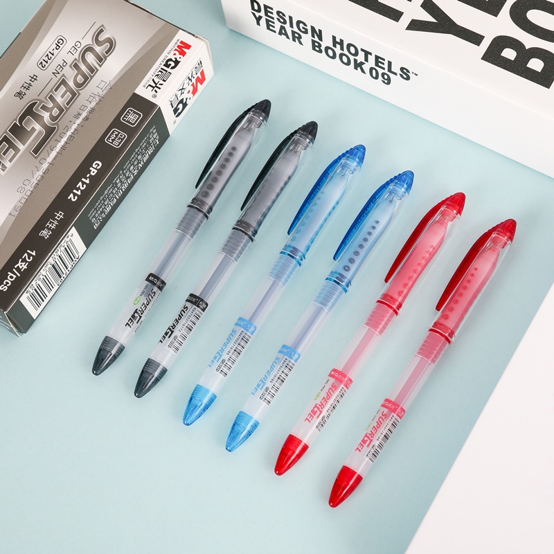 Bút mực Gel ngòi 0.38mm màu đỏ/đen/xanh dương