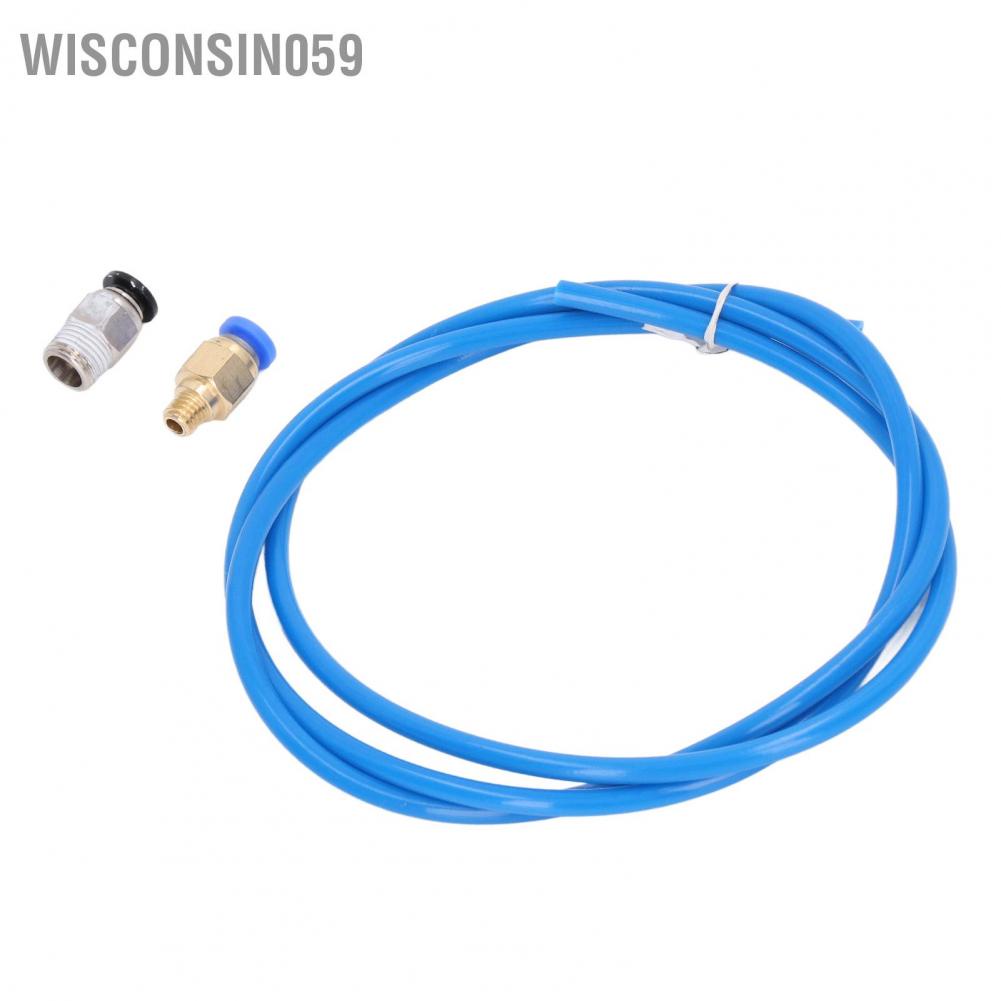 Wisconsin059 5PCS PTFE Tubes with 20PCS Pneumatic Fittings PC4‑M6 PC4‑M10 for 3D Printer 1.75mm Filament