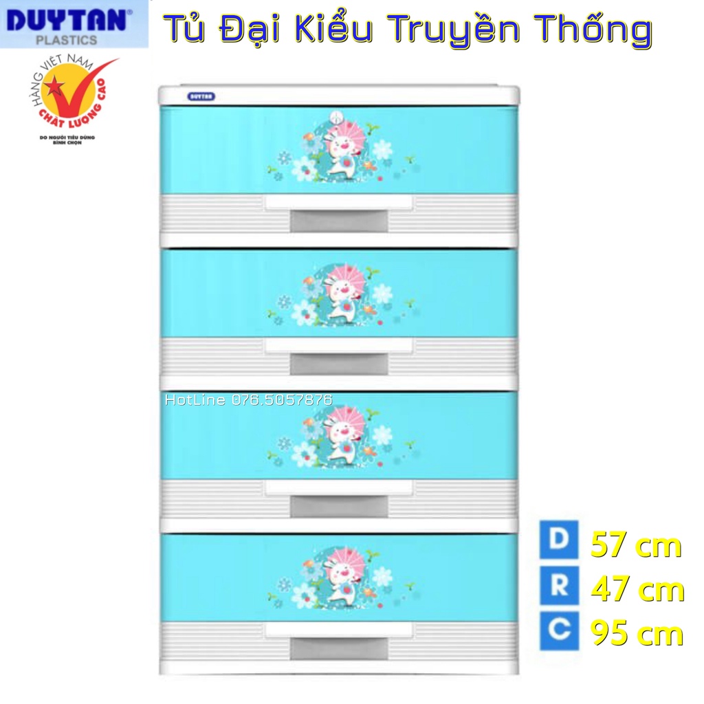 Tủ nhựa Duy Tân 4 Tầng Đại Kiểu Truyền Thống