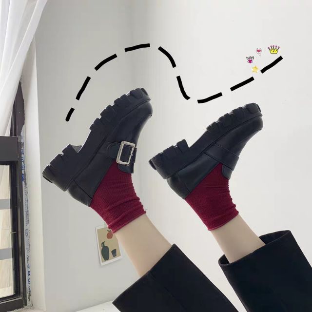 Giày cổ thấp ulzzang da bóng mịn phòng cách hàn quốc A1 | BigBuy360 - bigbuy360.vn