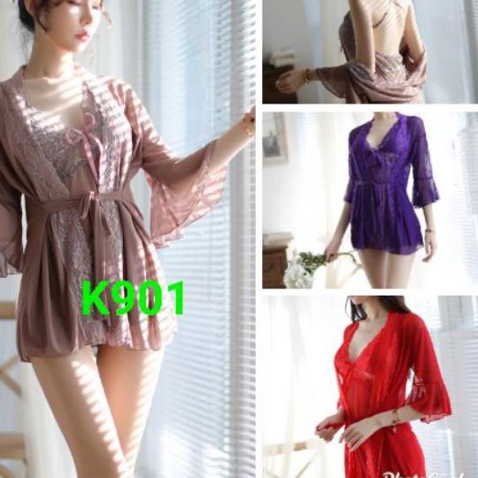 ☑ Kimono 2 Trong 1 k 901 / Sesingan / Áo Choàng Ngủ ►