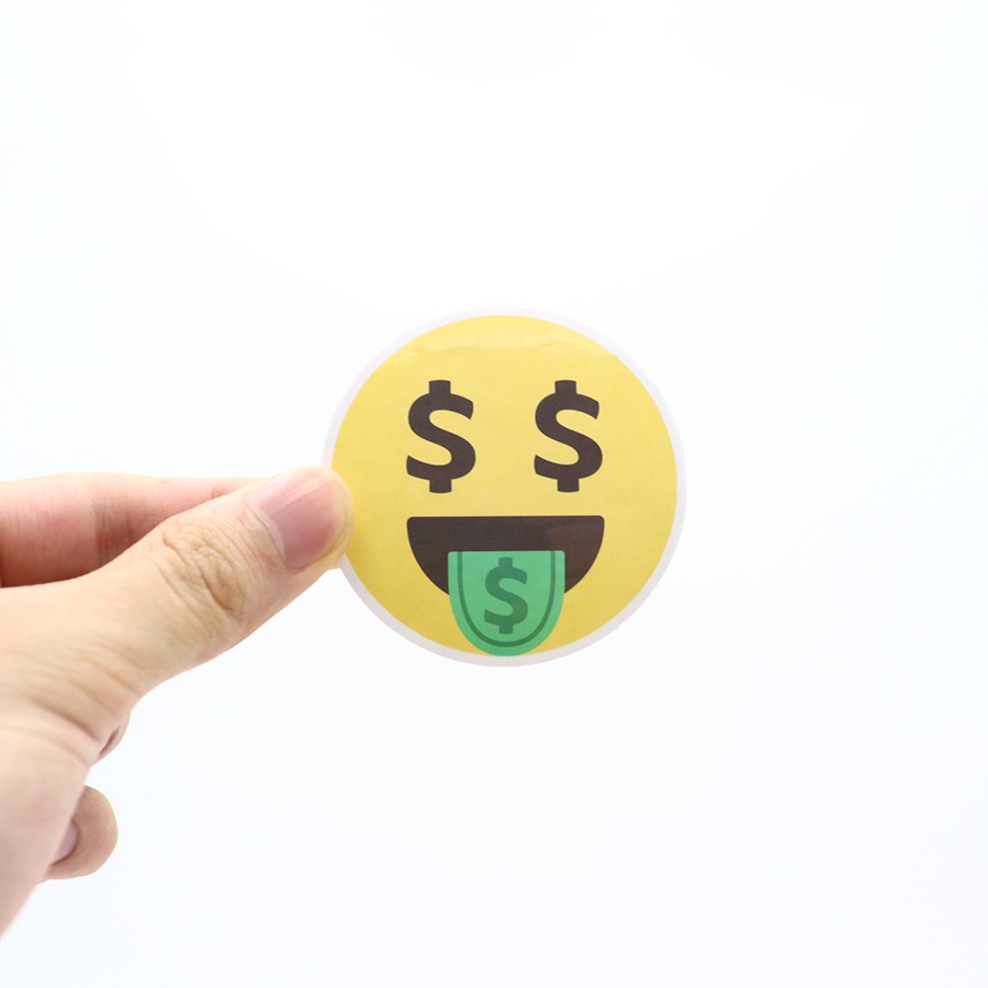 Bộ 50 Miếng Dán Sticker Hình EMOJI Cute Cỡ Lớn