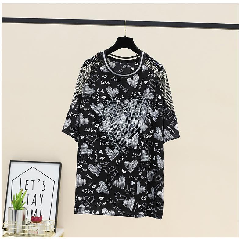 Áo Thun Ngắn Tay Form Rộng In Họa Tiết Thời Trang Mùa Hè Dành Cho Nữ