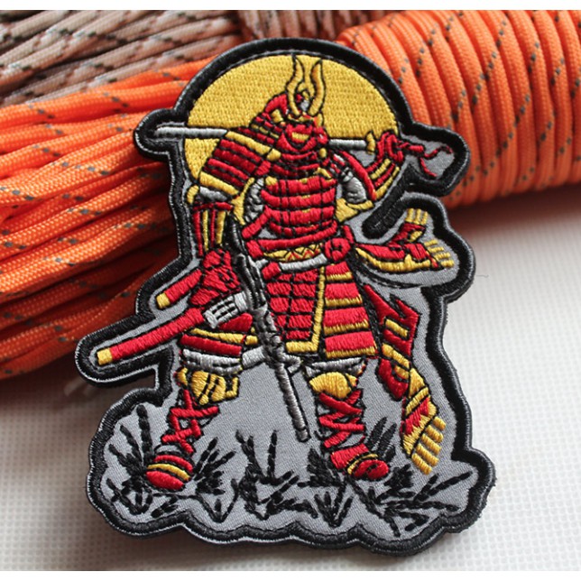 Patch vải velcro Samurai dán ba lô, nón , quần áo , túi xách