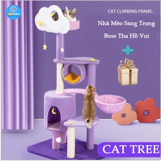 Nhà cây cào móng cho mèo cattree giá tốt, đồ chơi cho mèo boss siêu đáng yêu [PD PET]