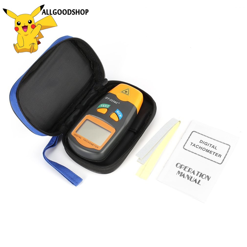 Máy đo tốc độ vòng quay kỹ thuật số màn hình LCD bằng tia laser không tiếp xúc DT2234C+