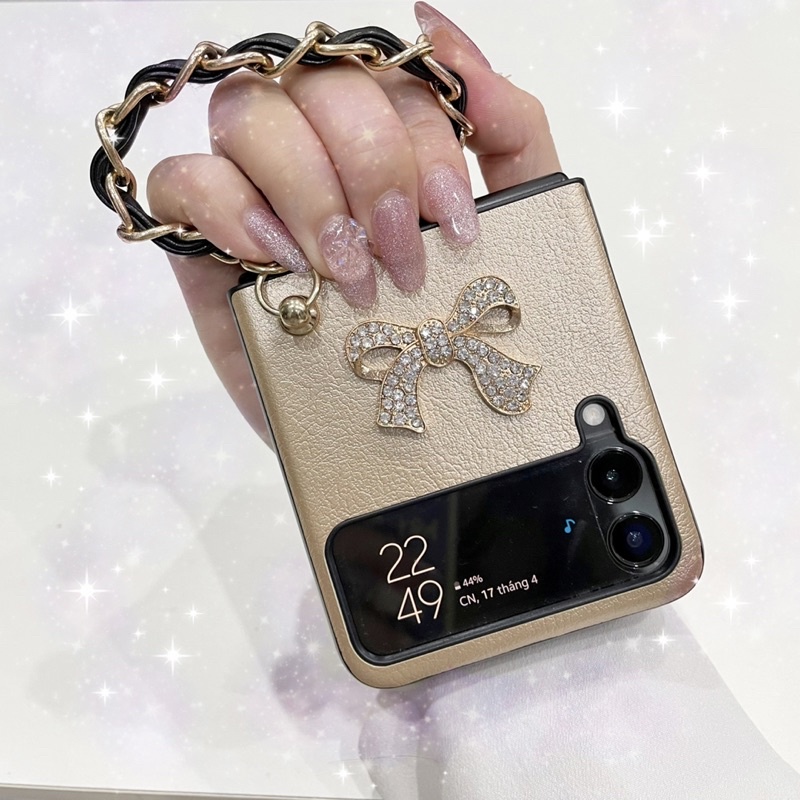 [SẴN] Ốp Samsung Z Flip 3 / Z Flip 4 chất liệu da, dây xách Z Flip3 / ZFlip3 / Z Flip4