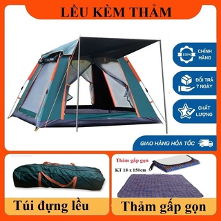 Liều cắm trại tự bung dành cho 4-5 người, lều cắm trại cho bé chống thấm nước, thông gió mát mẻ