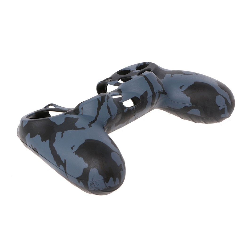 Bộ vỏ bọc silicon chống trượt họa tiết rằn ri + 2 nút bọc cần điều khiển cho tay cầm điều khiển game PS4 Pro