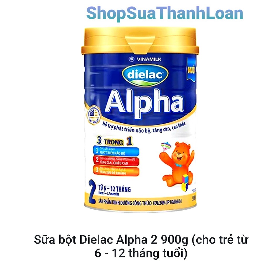 [HSD T12-2023] SỮA BỘT DIELAC ALPHA 2 900G (CHO TRẺ TỪ 6 - 12 THÁNG TUỔI)