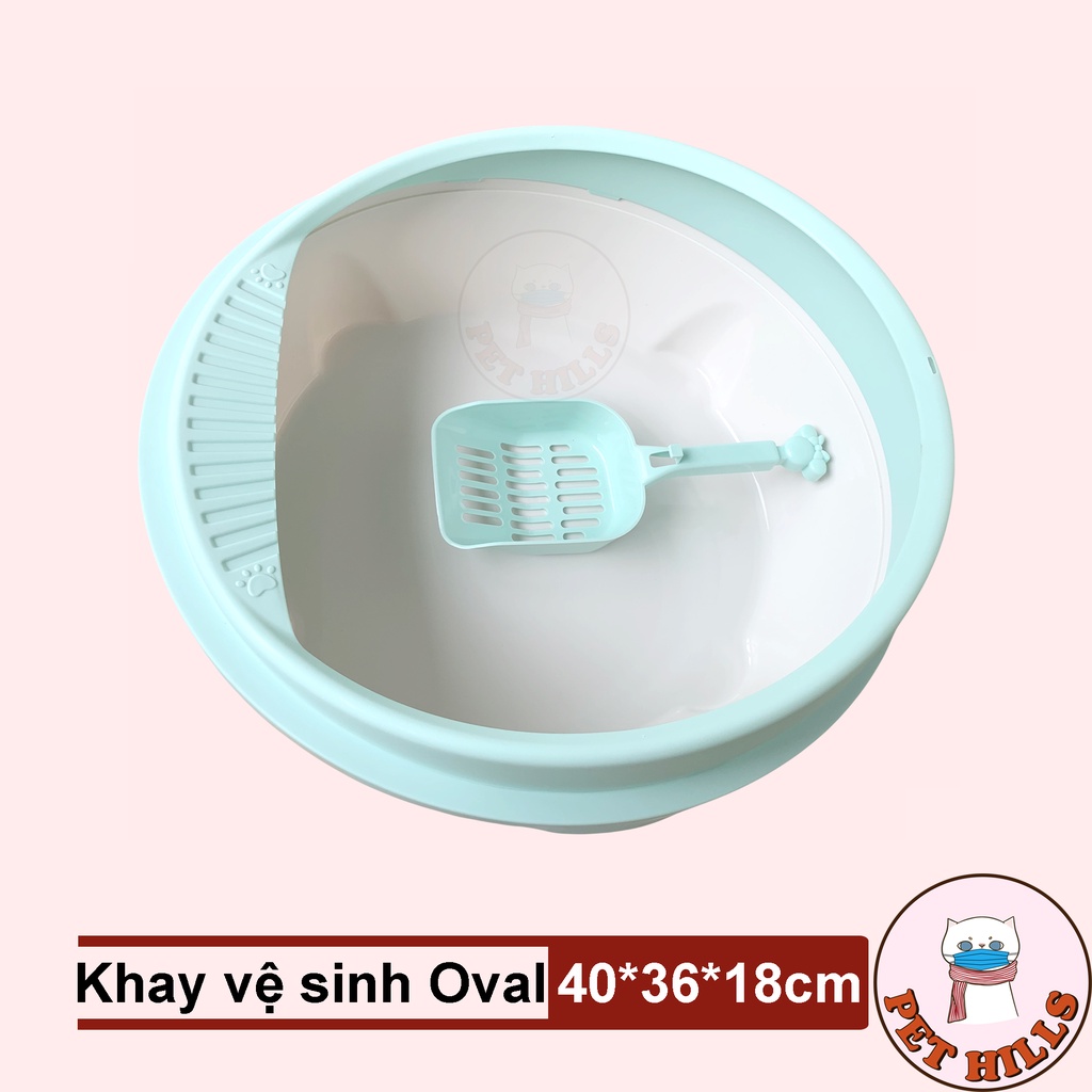 Khay vệ sinh cho mèo tặng kèm xẻng  - Khay vệ sinh, nhà vệ sinh cho mèo kích thước lớn