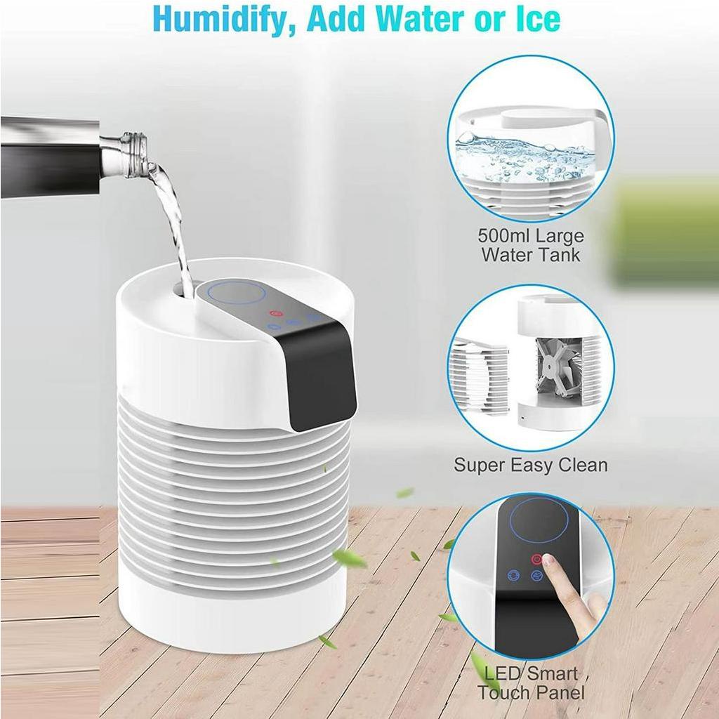 Máy Điều Hoà Mini Để Bàn, Điều Hòa Mini Di Động Để Bàn Nước Làm Mát USB Mokapick