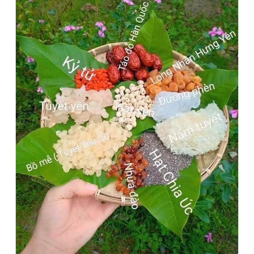 500G SET CHÈ DƯỠNG NHAN 15 VỊ - NẤU 12-14 CHAI