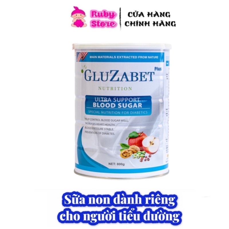 [Sữa tiểu đường ] Sữa Gluzabet hộp 800g ổn định đường huyết, bổ sung dưỡng chất