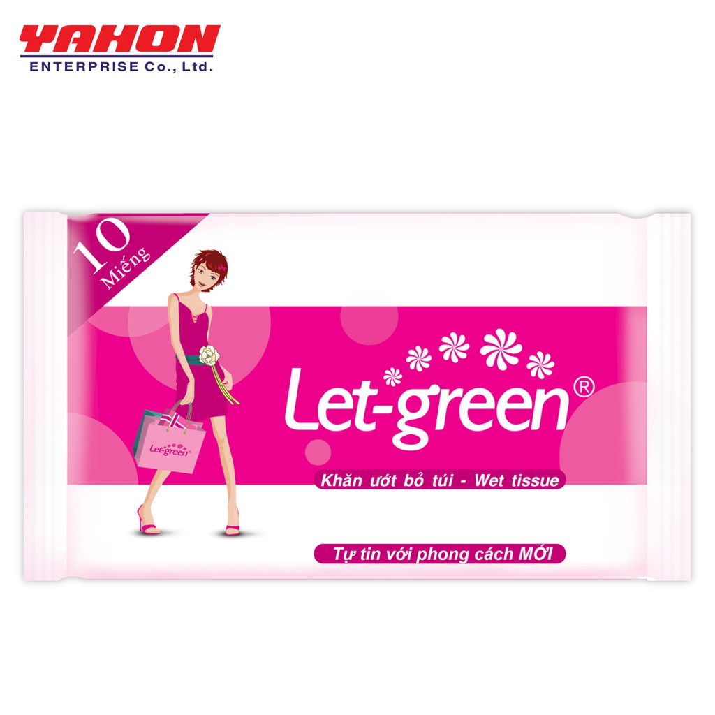 Combo 6 Gói Khăn Ướt Bỏ Túi LET-GREEN 10 Miếng/Gói