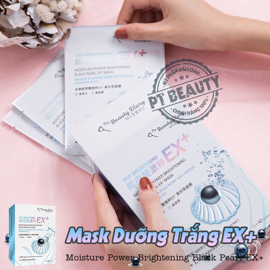 Mặt Nạ Ex+ My Beauty Diary Dưỡng Da Hộp 6 Miếng (Màu xanh)