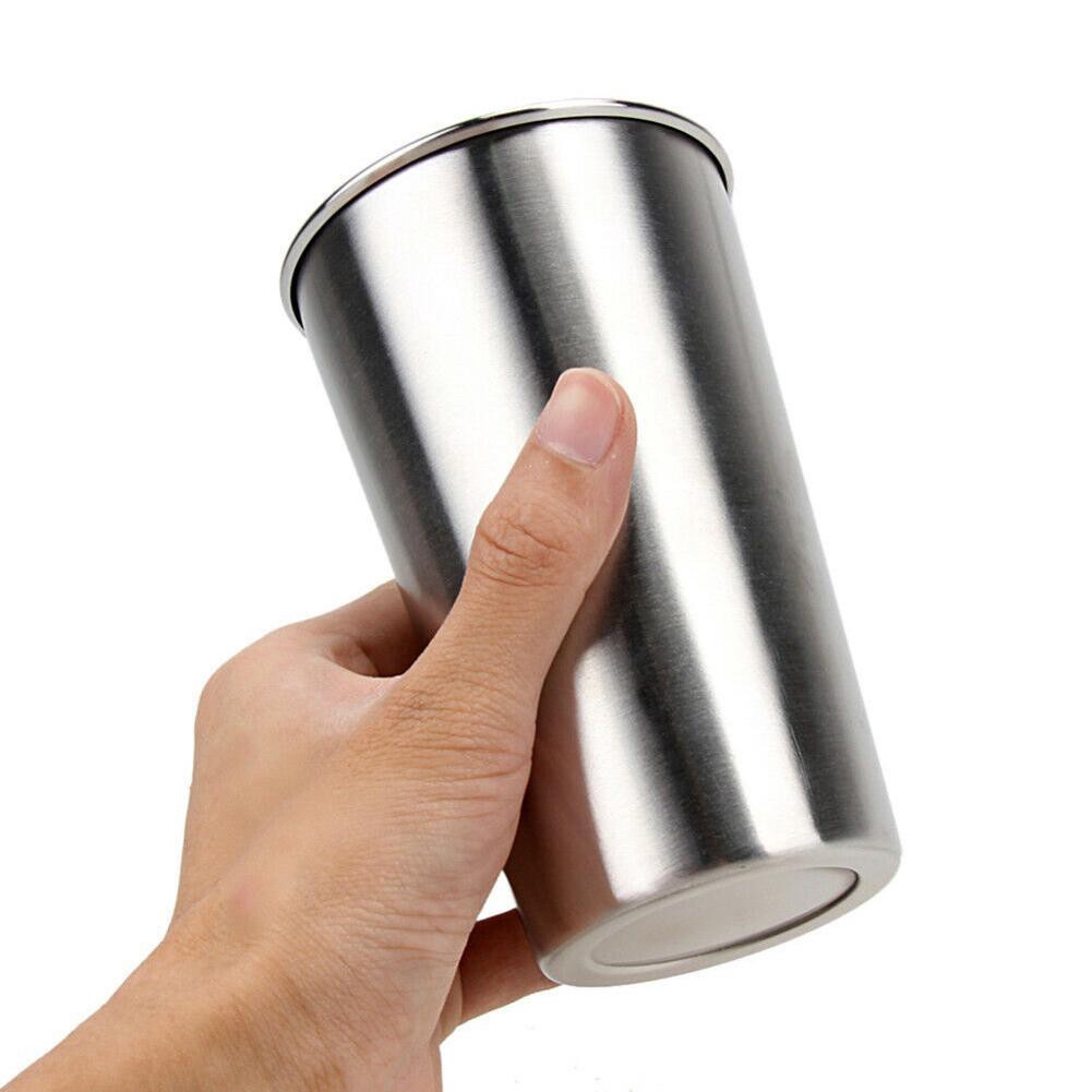 Cốc ly uống nước bằng inox 304 loại 1 lớp, dùng uống nước đa năng loại 300ml