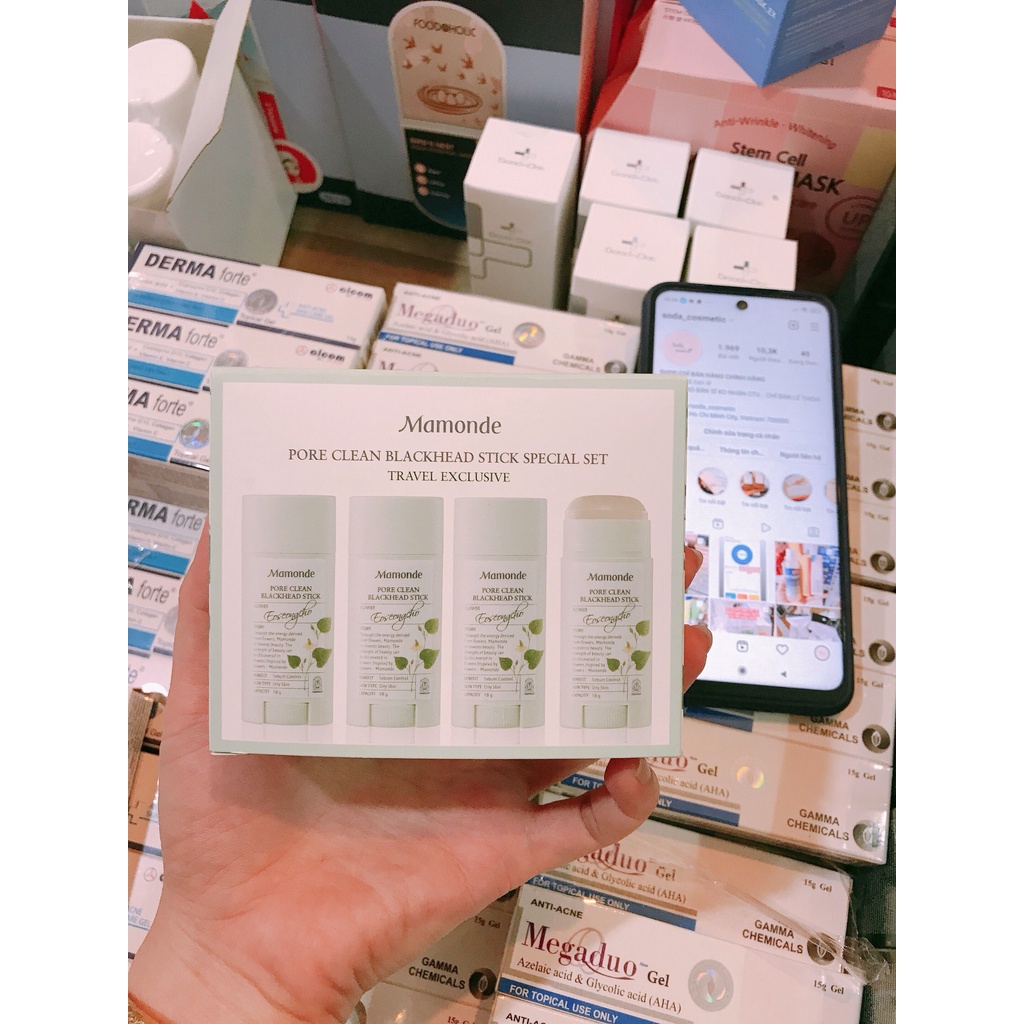 Thanh Lăn Giảm Mụn Đầu Đen Mamonde Pore Clean Blackhead Stick 18g