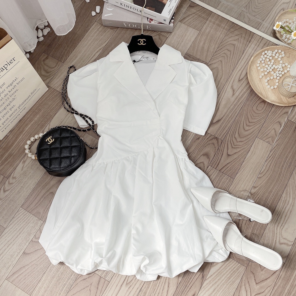 VÁY THÔ CỔ VEST KHOÁ SƯỜN