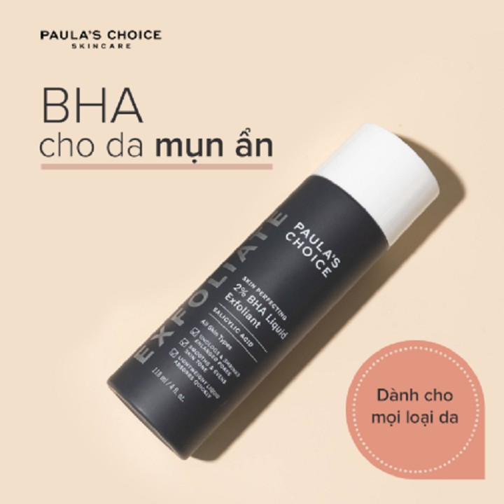 Tẩy tế bào chết hóa học Paula's Choice Skin Perfecting 2% BHA Liquid Exfoliant 30ml - 2016 - mỹ phẩm MINH HÀ cosmetics