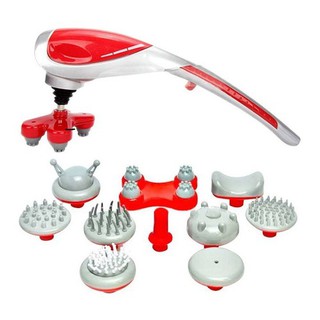 Máy mát-xa hồng ngoại 10 đầu massager king s-1010, massage cầm tay 7 đầu, lc-2007aa