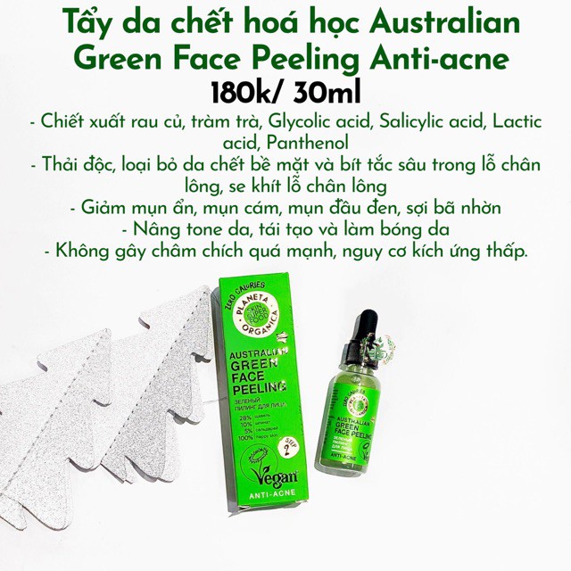 Tẩy Da Chết Hữu Cơ Planeta Organica Australian Green Face Peeling 99% Từ Tự Nhiên