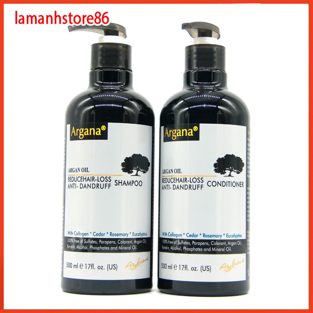 Dầu gội Argana Anti-Dandruff cho tóc gàu và ngứa - phục hồi tóc hư tổn giảm gãy rụng, cặp gội xả Argana 500ml chính hãng