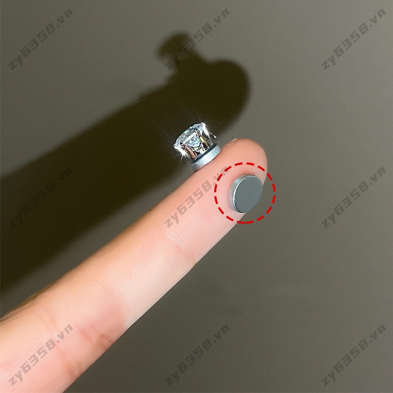 Bông Tai Nam Châm Đính Kim Cương Lấp Lánh Không Đục Lỗ Phong Cách Hàn Quốc Cho Nam Và Nữ