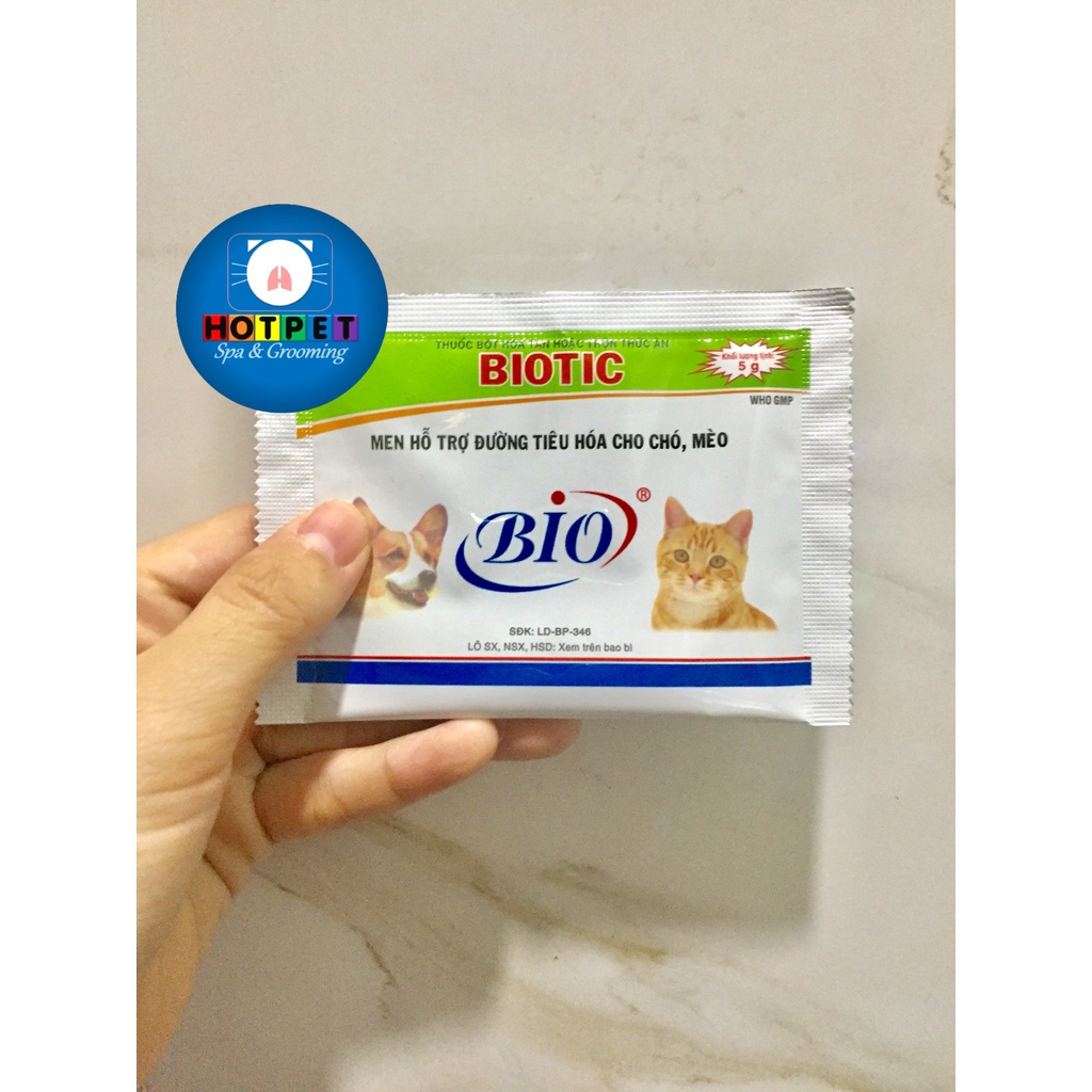 Men tiêu hóa vi sinh BIOTIC cho chó mèo -  [Gói lẻ 5g] - Hỗ trợ cho đường tiêu hóa chó mèo