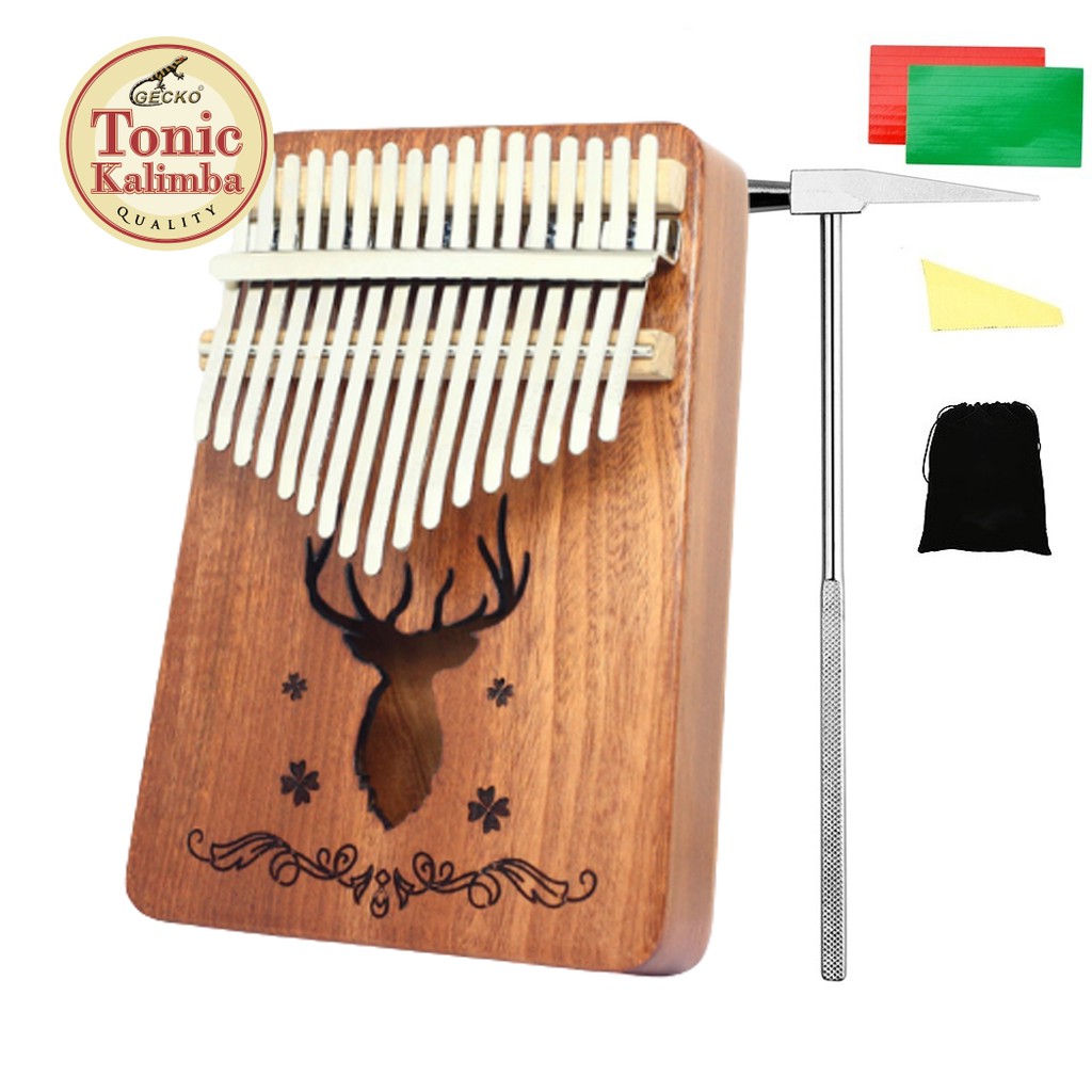 [Qùa tặng] Bộ quà tặng đàn Kalimba 17 phím kiểu dáng tiện dụng GECKO-KIMI-HLURU011