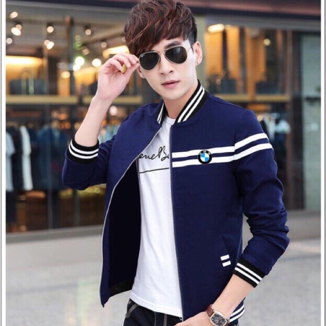 Kman Áo Khoác Kaki Viền Bomber