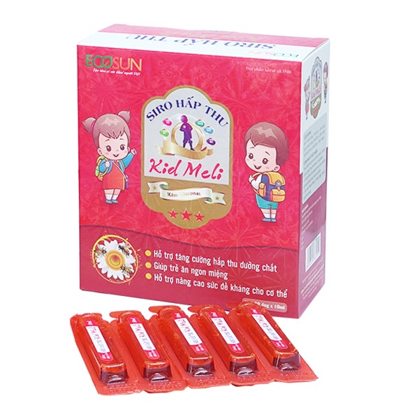 Siro Hấp Thu Kid Meli - Hỗ trợ tăng cường tiêu hóa, giúp trẻ ăn ngon miệng (20 ống)