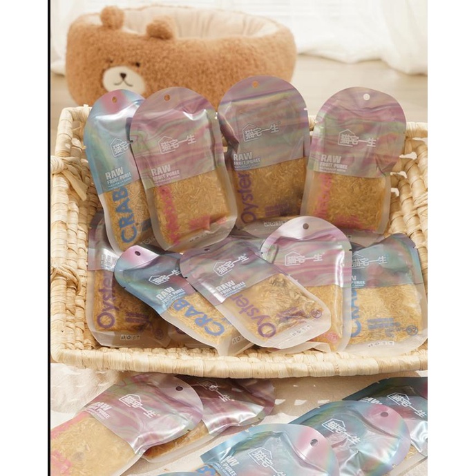 Pate Raw Sốt Thịt MISTER DONUT cho Mèo Cua,Vịt,Tôm,Gà,Sò,Cá Ngừ