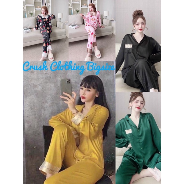 Pyjama Đồ Bộ Bigsize Tiểu Thư 55-100kg Diện cực Đẹp Chất Satin Cao Cấp