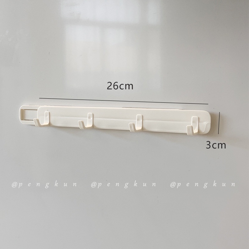 Móc Treo Đồ Gắn Tường Bốn Móc Có Thể Thu Gọn Không Cần Đục Lỗ Cho Nhà Bếp/Phòng Tắm