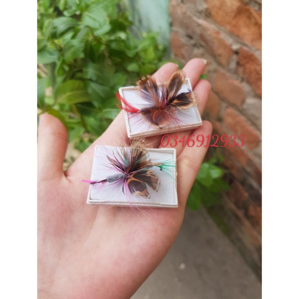 Mồi côn trùng bướm có lông vũ câu cá thiểu, mương, ngão, chày, rô ta, cá suối cho cần ul