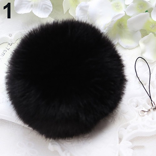 1 Quả Cầu Lông Thỏ Giả Mềm Mại Trang Trí Quần Áo / Mũ / Khăn Choàng DIY