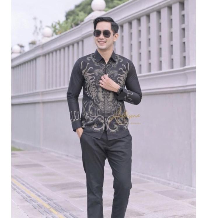 (Art. Yh1860) Áo Sơ Mi batik Lông Thú Mỏng Tay Dài Vừa Vặn Cho Nam