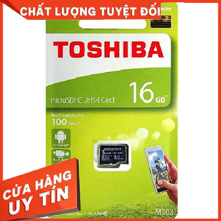 [Giá KM] Thẻ nhớ Toshiba Micro SDHC 16GB 32GB 64GB C10 UHS-I 100MB/s - FPT phân phối - hàng chất lượng, giá tốt nhất TQ