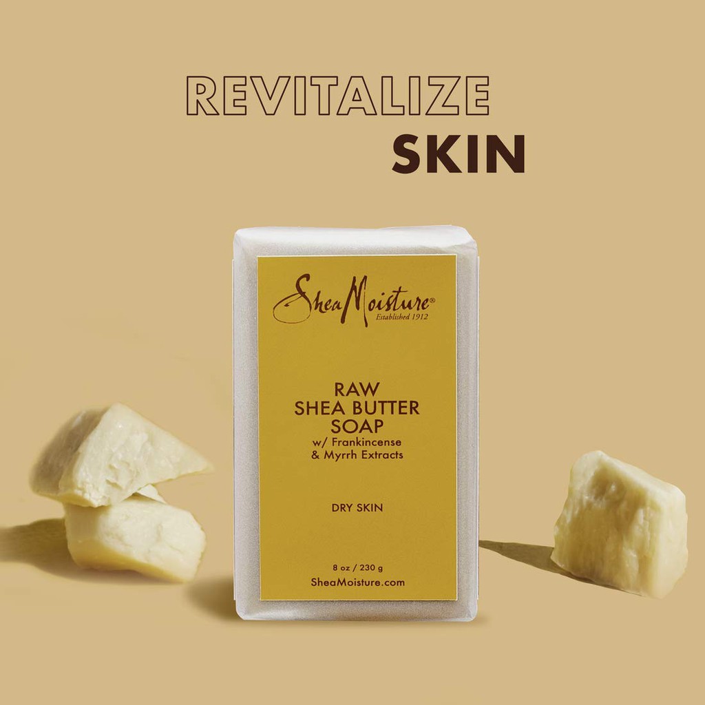 Shea Moisture xà phòng Raw Butter Facial Bar Soap dành cho da khô 230g
