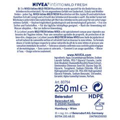 -Dung dịch vệ sinh phụ nữ Nivea dưỡng ẩm nhẹ dịu Intimo Mild Fresh