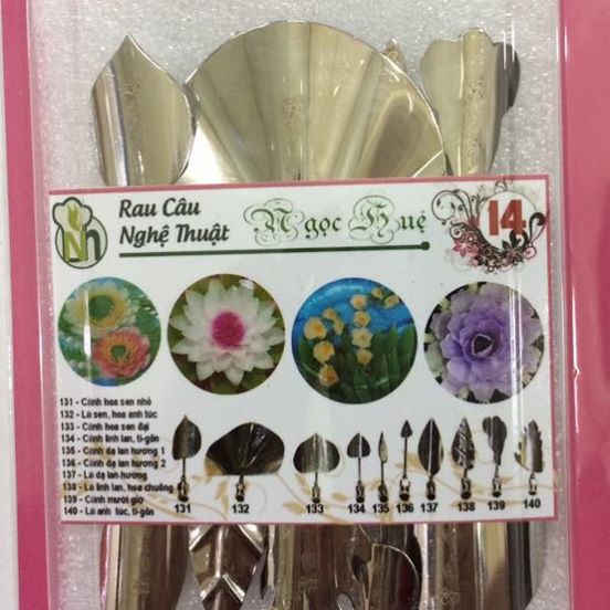 Dụng cụ làm thạch rau câu 3D Ngọc Huệ (bộ số 14 - hoa sen nhỏ, hoa anh túc, hoa tigol, hoa mười giờ)