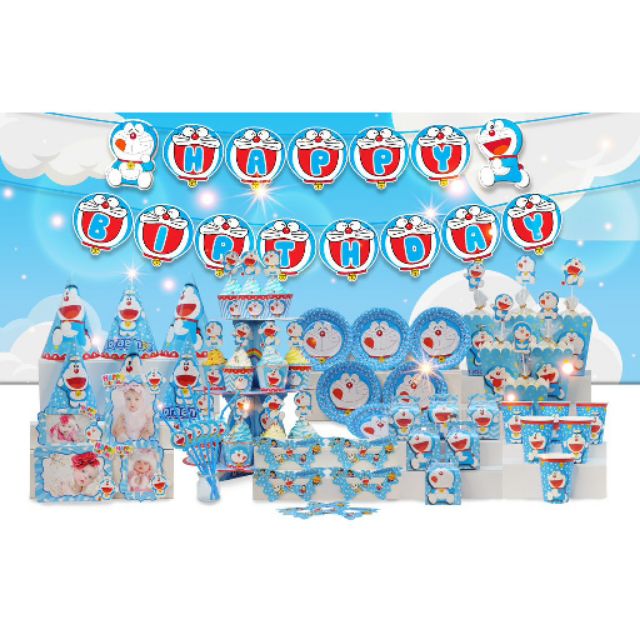 Set giấy mega đoremon trang trí sinh nhật