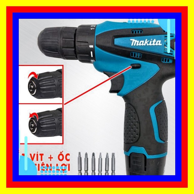 [Chính Hãng] Máy Khoan Pin Makita 12V kèm phụ kiện . #