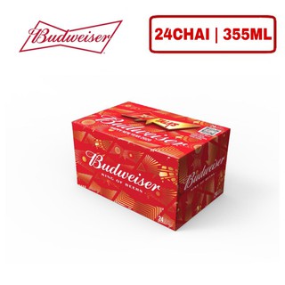 BIA BUDWEISER CHAI NHÔM THÙNG 24 CHAI 355ML