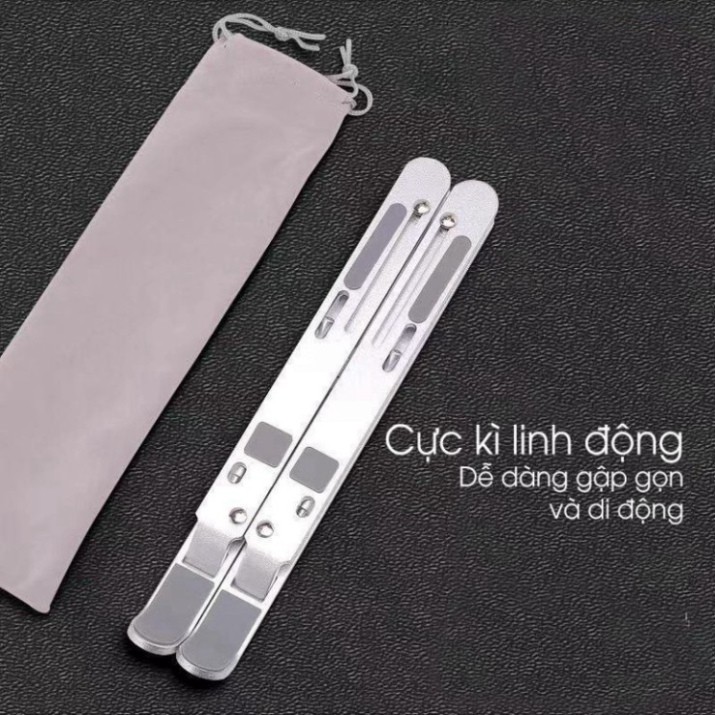 Giá Đỡ Laptop Kim Loại [Freeship] Giá Kê Hợp Kim Nhôm Giúp Tản Nhiệt Chỉnh Độ Cao Cho Laptop, Macbook, Surface | BigBuy360 - bigbuy360.vn