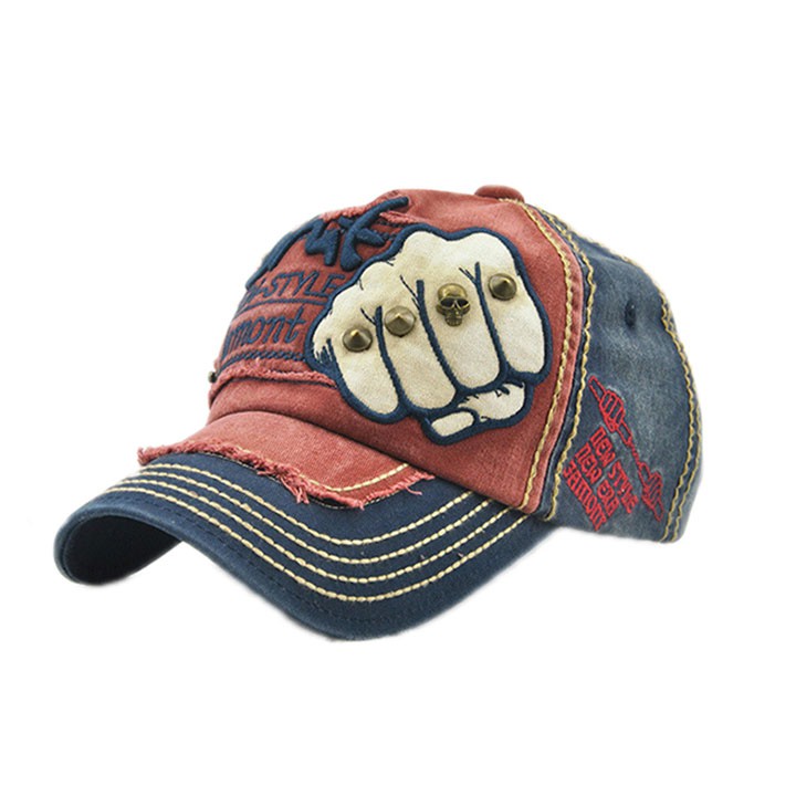 NÓN KẾT RÁCH ÔNG ĐỊA TAY ĐẤM CÁ TÍNH, MŨ LƯỠI TRAI JEANS JAMONT