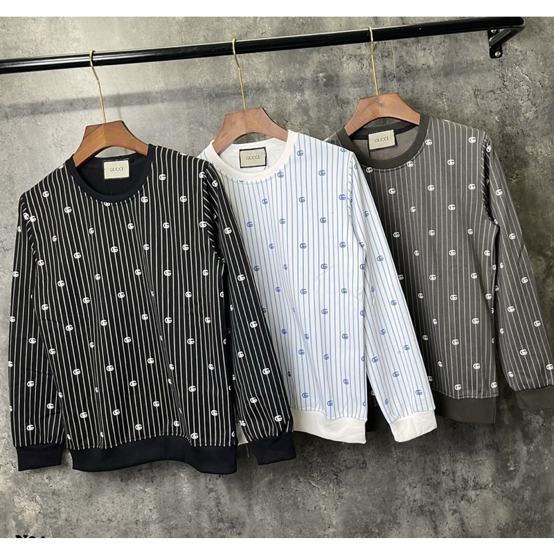 Áo nỉ dài tay thời trang nam có hoạ tiết nổi vân GC, Áo thu đông phong cách hàn quốc btshop từ 45 đến 75 kg.
