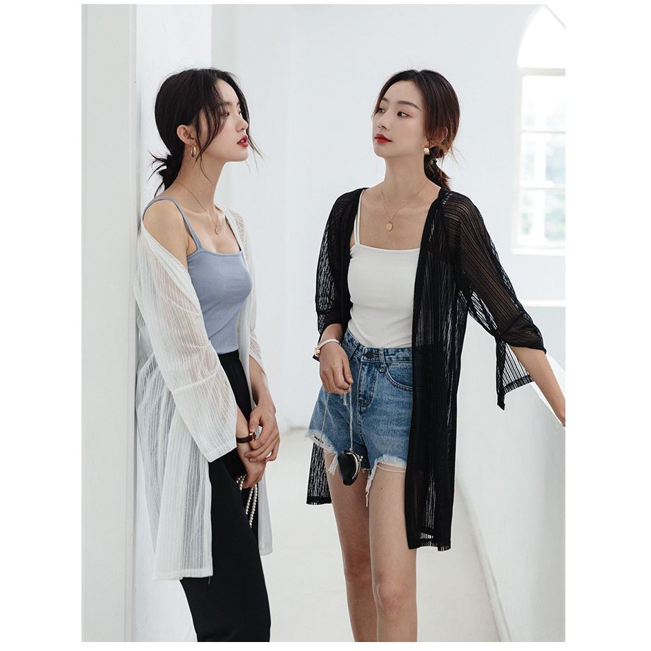 🌸 CARDIGAN mỏng dáng dài 🌸 Áo choàng đi biển voan thun cao cấp