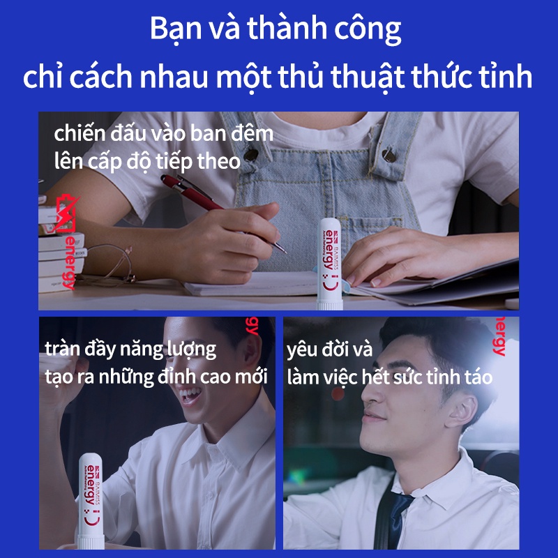 BAIMISS Dầu Hít Thông Mũi Bạc Hà Phiên Bản Refreshing Nasal Refreshing Refreshing Fresh Air 2ml x 2pc